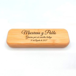 🖋️ Bolígrafo de Madera con Caja – Regalo Ideal para Testigos de Boda