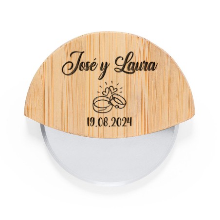 Cortador de Pizza Personalizado Grabado Láser