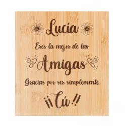 Caja con Copas de Vino Personalizadas Amigas