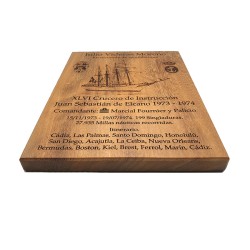 Placa Personalizada de Teca – Recuerdo Buque Escuela Juan Sebastián de Elcano