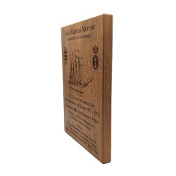 Placa Personalizada de Teca – Recuerdo Buque Escuela Juan Sebastián de Elcano