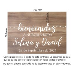 💍 Cartel de Madera Personalizado para Bodas ✨ Bienvenida Elegante y única