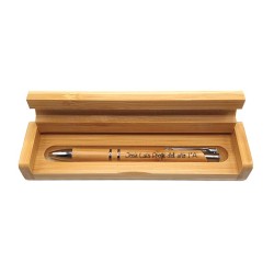 🎓 Set de caja de bambú y bolígrafo | Detalle elegante para profesores