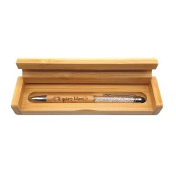 Regalo para Mamá 💖 | Set de Caja de Bambú con Bolígrafo Personalizado