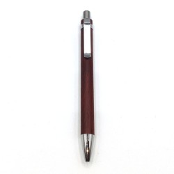 Set Bolígrafo Madera Rojiza y Caja Grabado Laser