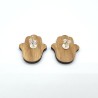 🖐 Conjunto Mano de Fátima en Madera | Colgante y Pendientes Artesanales