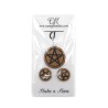 Conjunto Guardian of Elements - Colgante y Pendientes Pentáculo en Madera