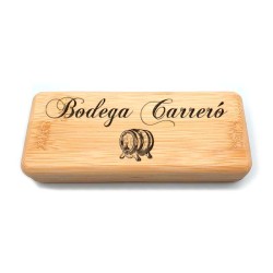 Set de Sacacorchos en Estuche Personalizado 🍷 | Regalo de Empresa Ecológico