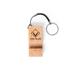 Llavero Soporte para Móvil de Bambú Personalizado