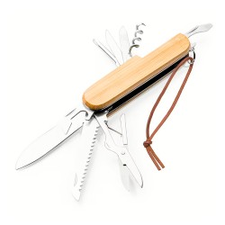 Navaja Multiusos para Invitados Personalizada en Bambú 🌿 Regalo Único