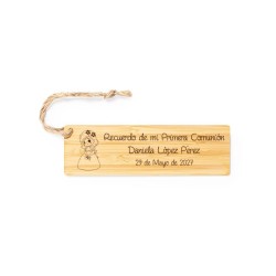 Marca páginas de bambú comunión personalizado 🌿 regalo único