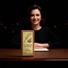 Premio de madera de caoba personalizado para certamen elegante