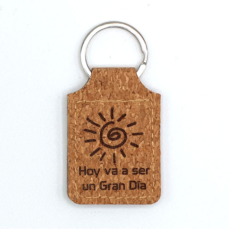Llavero Rectangular de Corcho