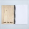 📖 Cuaderno personalizado de madera | Regalo único y motivador