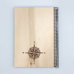 Cuaderno con Tapa de Madera Barco Sin Rumbo