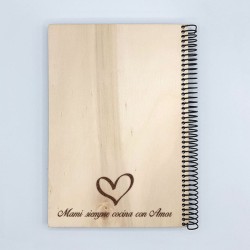 Cuaderno con Tapas de Madera Las Recetas de Mamá