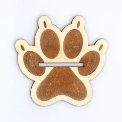 Tarjeta Madera Cuatro Patas Perro