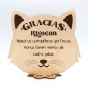 Tarjeta Madera Cuatro Patas Gato