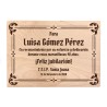 Placas de homenaje en madera natural para "La Mejor Profe".