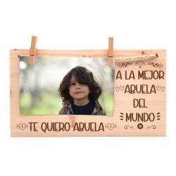 Marco Portafotos de Madera Personalizado A La Mejor Abuela