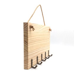 Colgador de Llaves de Madera Personalizado Happy Weekend