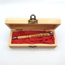 Set de Bolígrafo de Madera de Bambú y Caja Grabado Laser