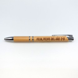 Set de Bolígrafo de Madera de Bambú y Caja Grabado Laser