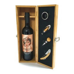 Caja de Madera para Botellas de Vino Personalizada con Accesorios