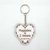 Llaveros Personalizados de Madera para Bodas Corazón